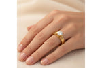 Allison Kaufman Diamond Engagement Ring Semi-Mount in 14K Yellow Gold, 0.04 ctw (L7919), alternate view