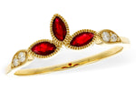 Allison Kaufman Ruby & Diamond Band Enhancer in 14K Yellow Gold, 0.35 ctw