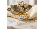 Allison Kaufman Fancy-Cut Diamond Engagement Ring Semi-Mount in 14K Yellow Gold, 0.92 ctw, alternate view