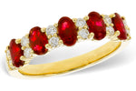 Allison Kaufman Ruby & Diamond Wedding Band in 14K Yellow Gold, 1.80 ctw