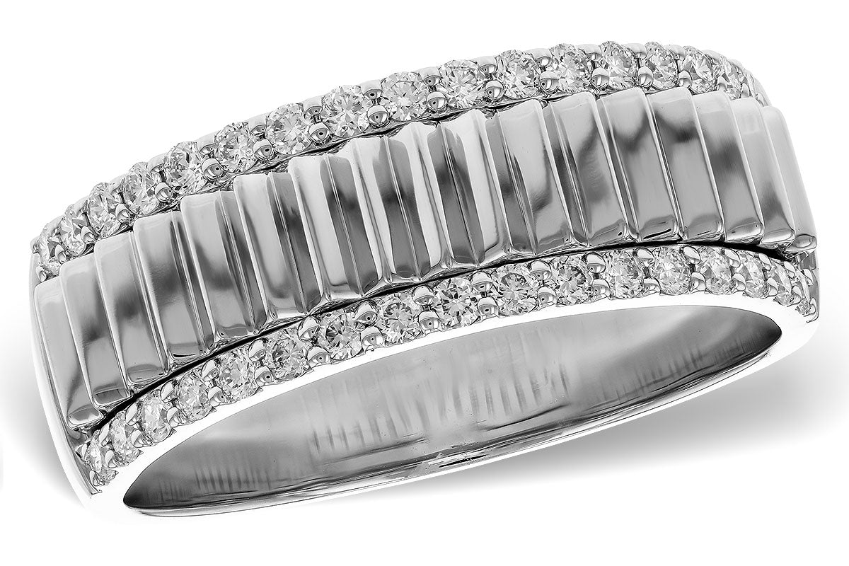 Allison Kaufman Diamond Wedding Band in 14K White Gold, 0.33 ctw