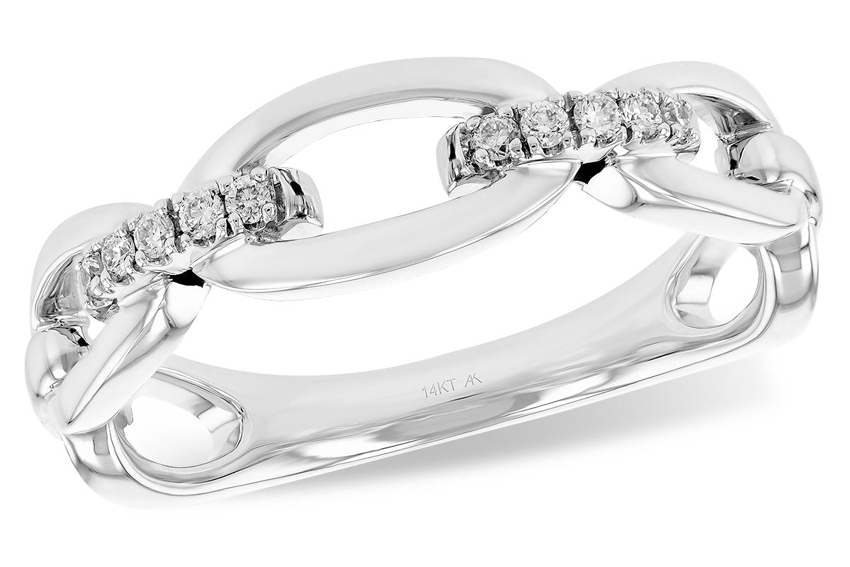 Allison Kaufman Diamond Wedding Band in 14K White Gold, 0.08 ctw