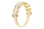 Allison Kaufman Fancy-Cut Diamond Wedding Band in 14K Yellow Gold, 1.35 ctw, alternate view