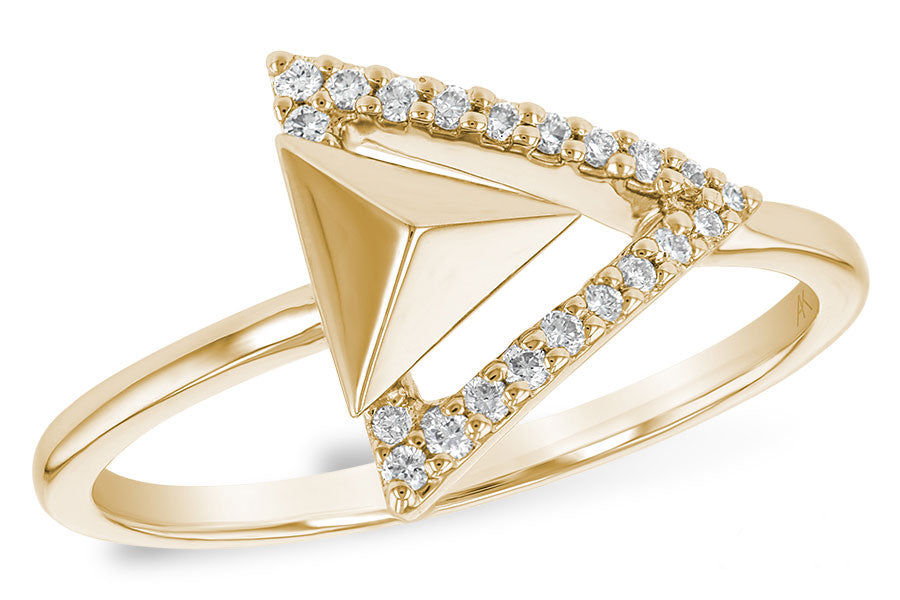 Allison Kaufman Diamond Ring in 14K Yellow Gold, 0.11 ctw