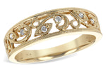 Allison Kaufman Diamond Wedding Band in 14K Yellow Gold, 0.05 ctw (W1888)