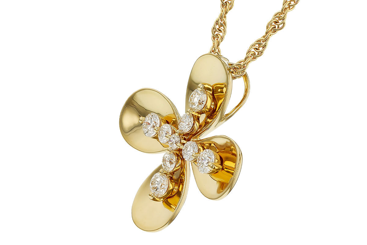 Allison Kaufman Diamond Necklace in 14K Yellow Gold, 0.32 ctw (N8713), alternate view