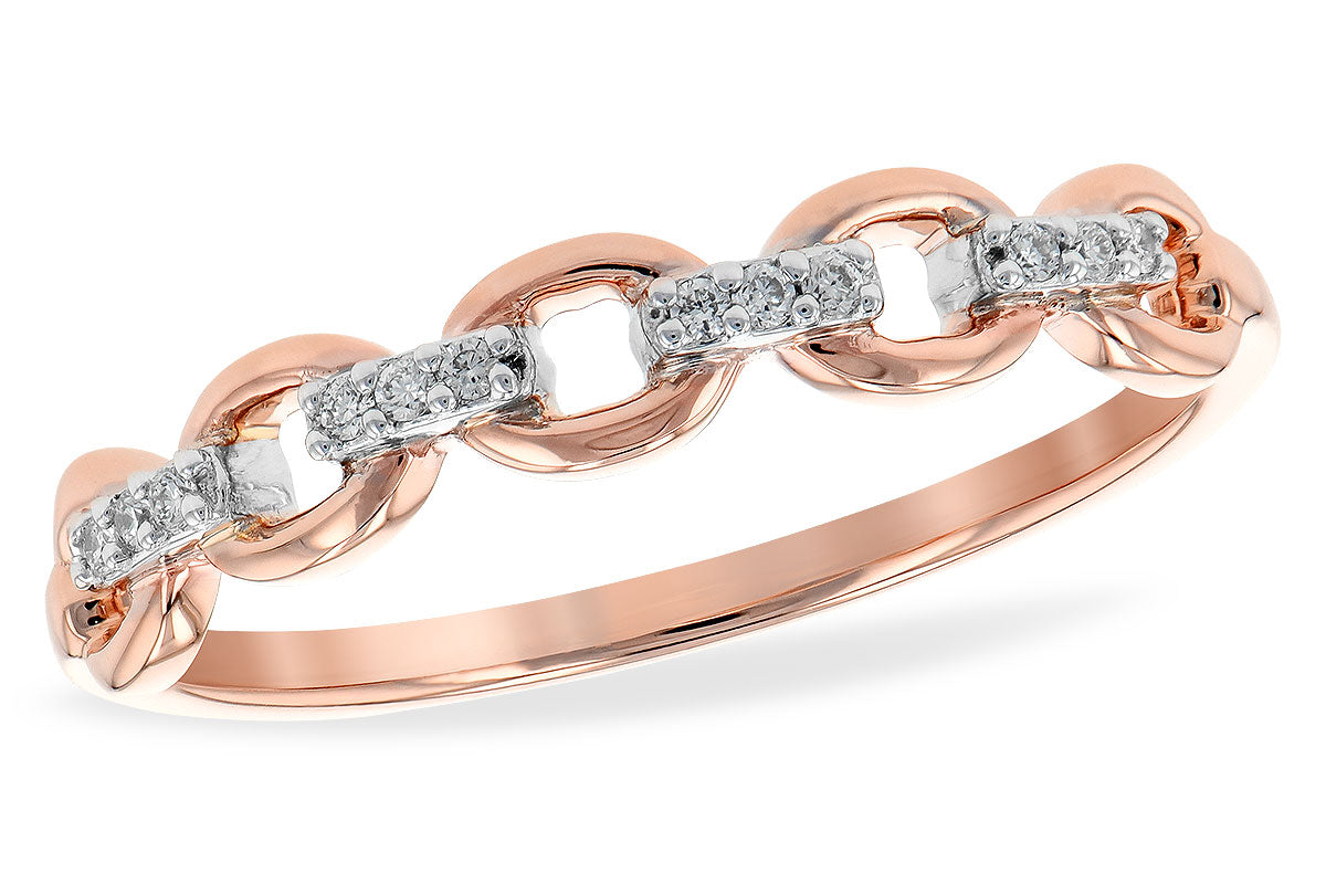 Allison Kaufman Diamond Wedding Band in 14K Rose Gold, 0.05 ctw (W2310)