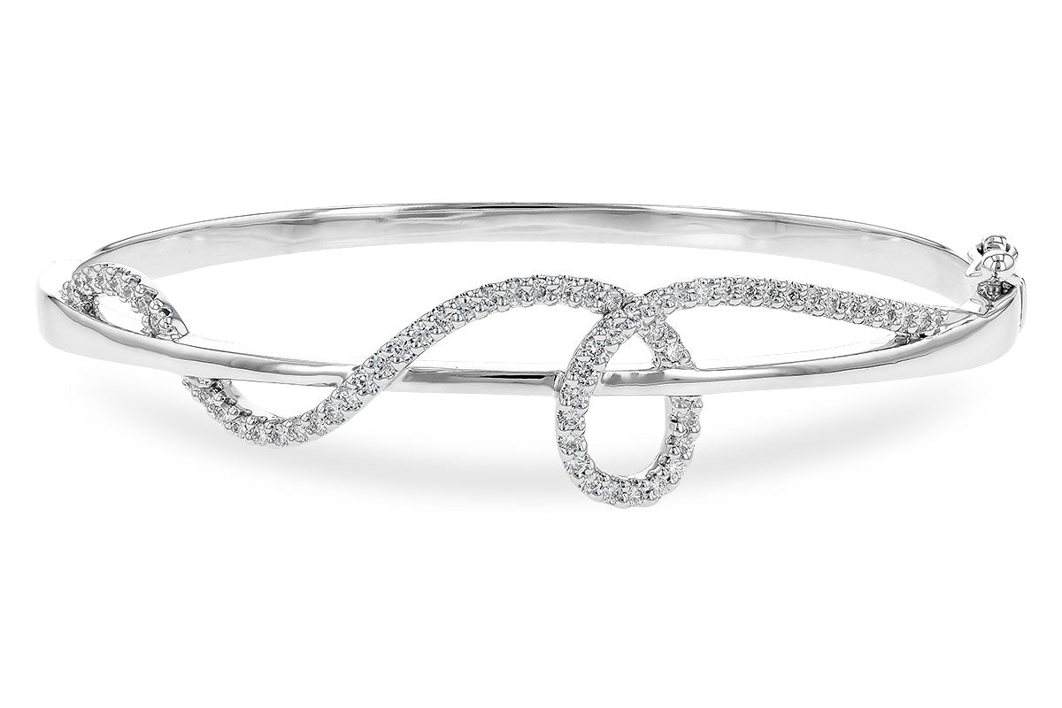 Allison Kaufman Diamond Bangle Bracelet in 14K White Gold, 0.75 ctw (B1323)