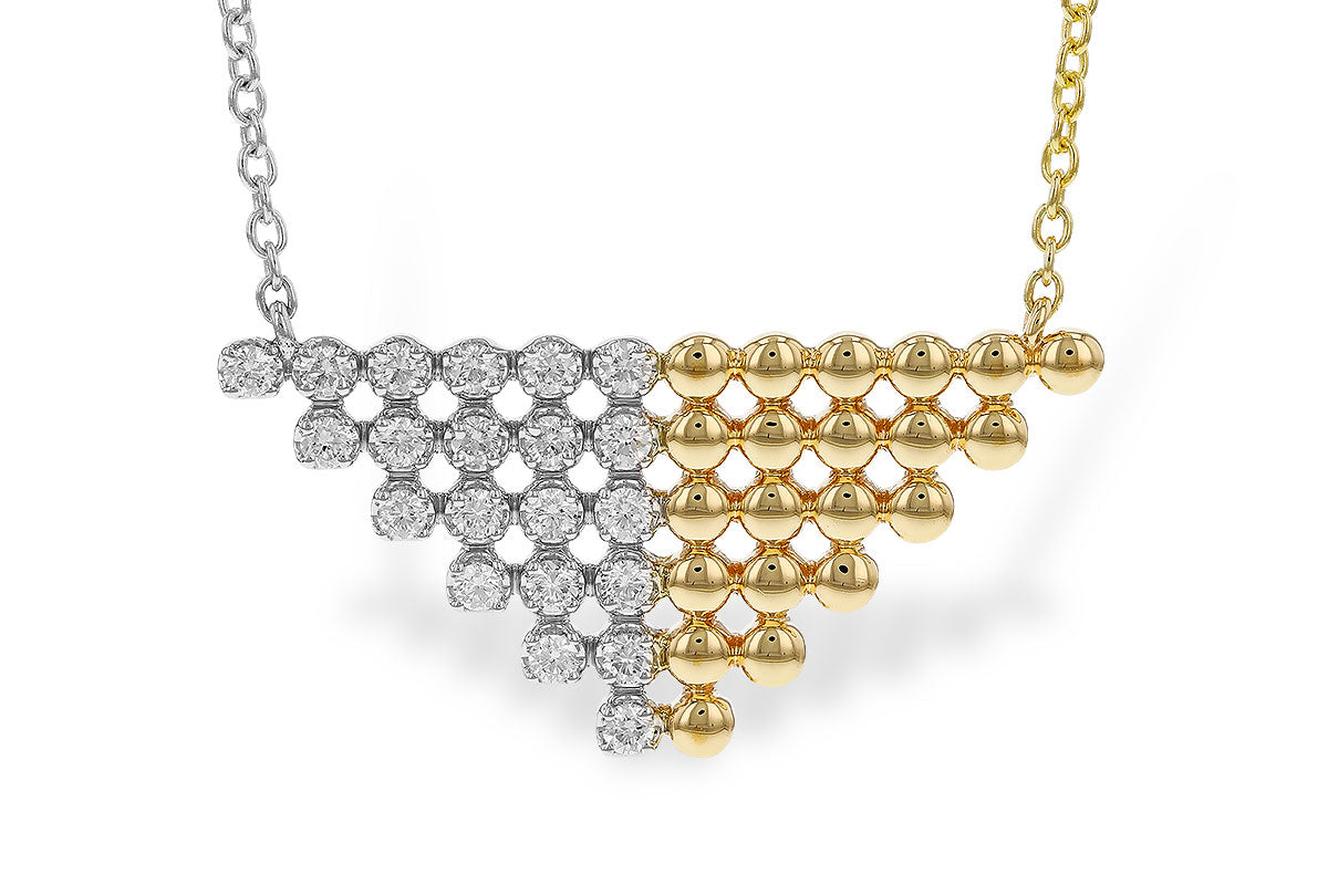 Allison Kaufman Diamond Necklace in 14K Yellow & White Gold, 0.37 ctw