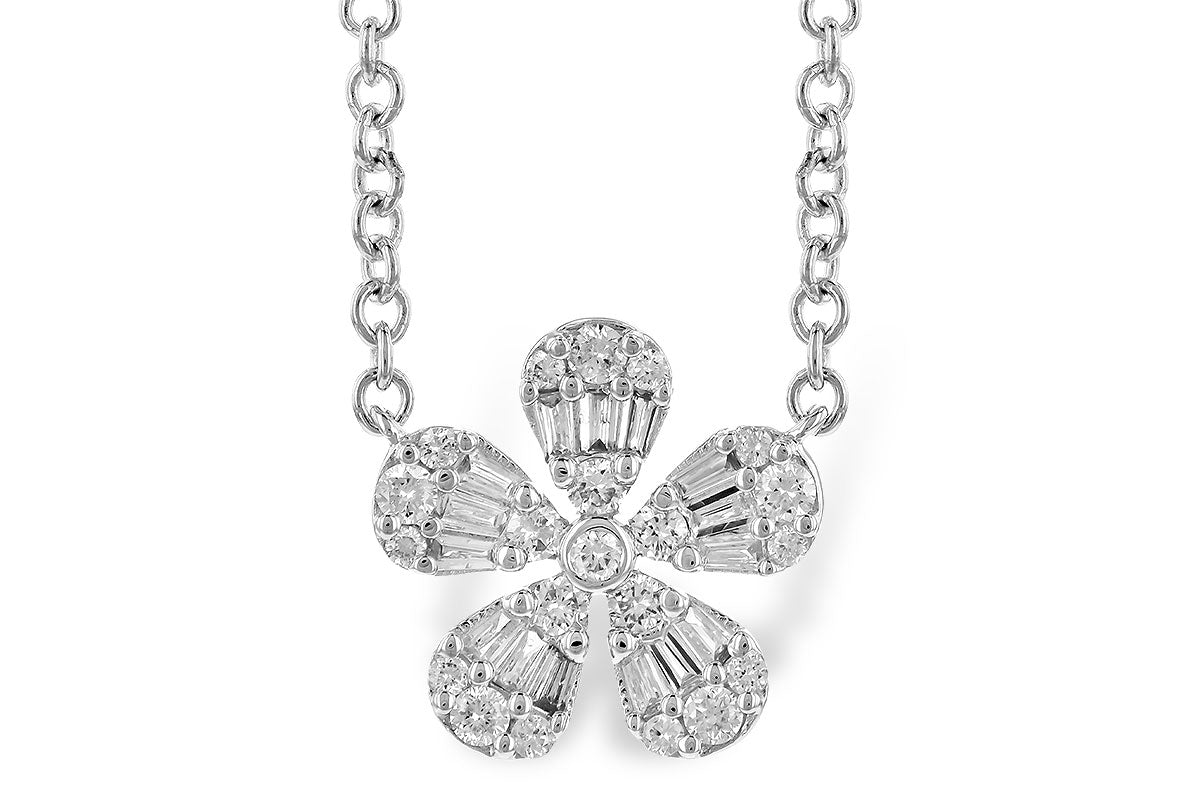 Allison Kaufman Diamond Necklace in 14K White Gold, 0.26 ctw (N8260)