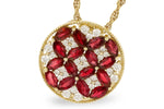 Allison Kaufman Ruby & Diamond Necklace in 14K Yellow Gold, 1.92 ctw