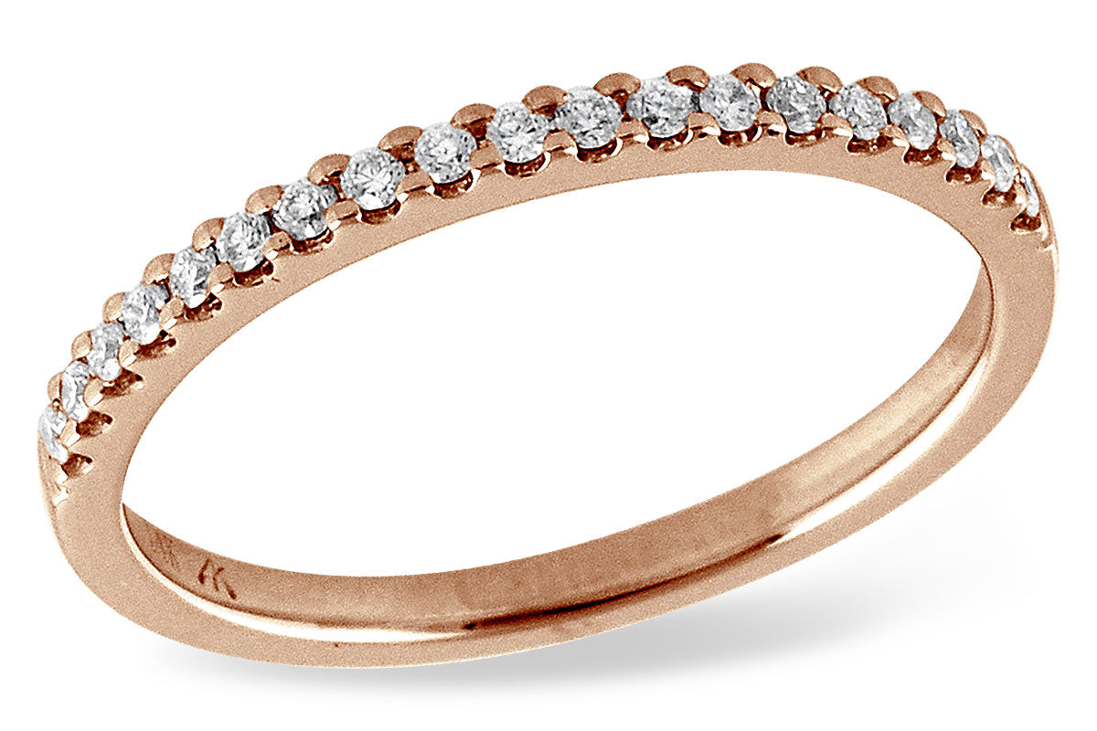 Allison Kaufman Diamond Wedding Band in 14K Rose Gold, 0.16 ctw (W2060)