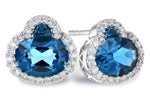 Allison Kaufman London Blue Topaz & Diamond Earrings in 14K White Gold, 2.81 ctw