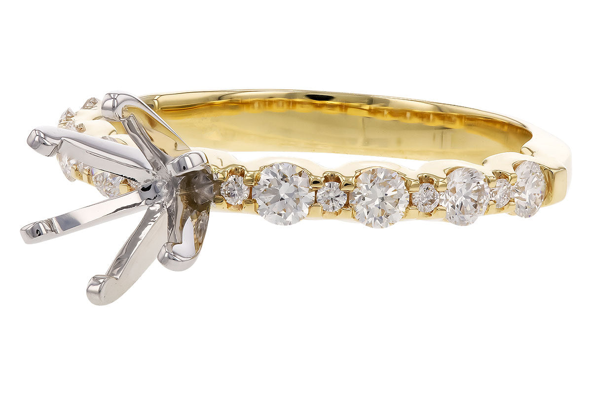 Allison Kaufman Diamond Engagement Ring Semi-Mount in 14K Yellow Gold, 0.50 ctw (L7873), alternate view