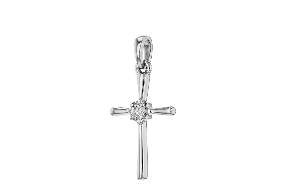 Allison Kaufman Diamond Pendant in 14K White Gold, 0.05 ctw (P6545), alternate view