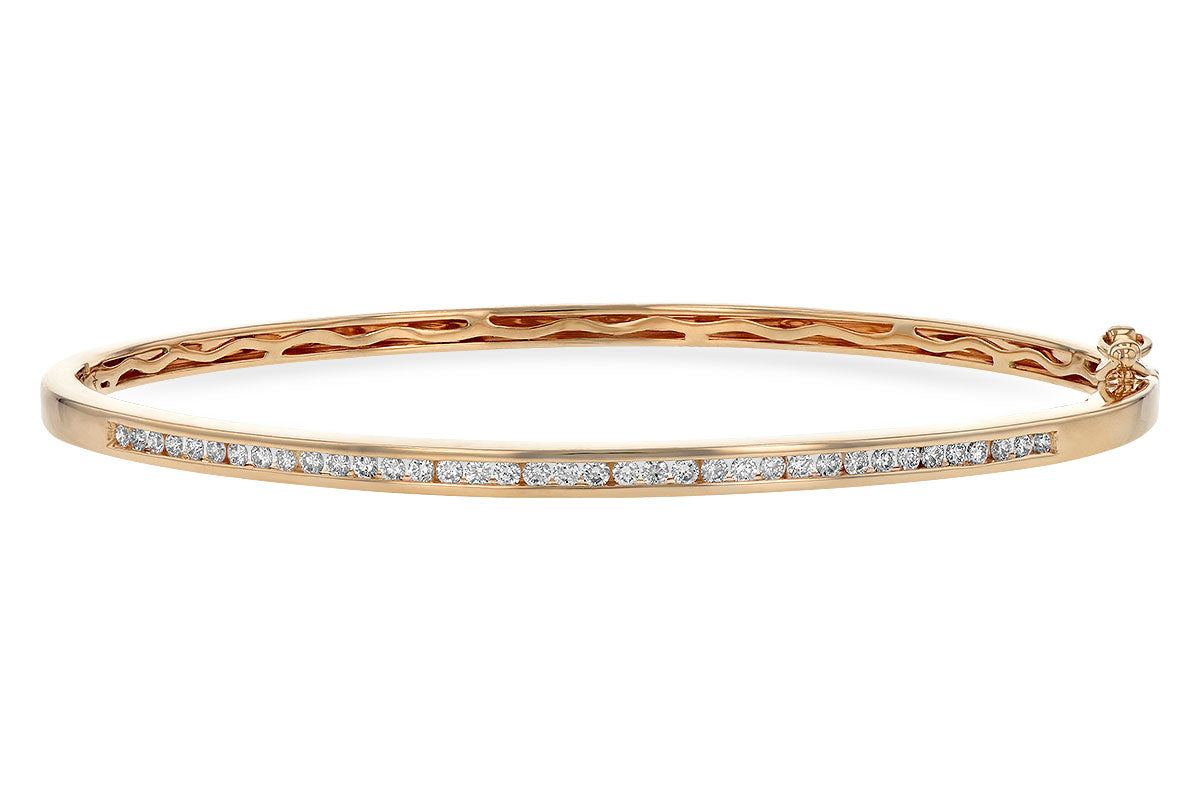 Allison Kaufman Diamond Bangle Bracelet in 14K Rose Gold, 0.50 ctw (BR80-50)