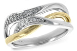 Allison Kaufman Diamond Wedding Band in 14K Two-Tone Gold, 0.15 ctw