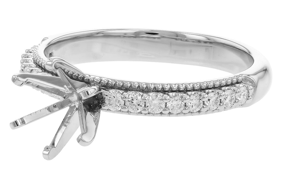 Allison Kaufman Diamond Engagement Ring Semi-Mount in 14K White Gold, 0.24 ctw (L7872), alternate view