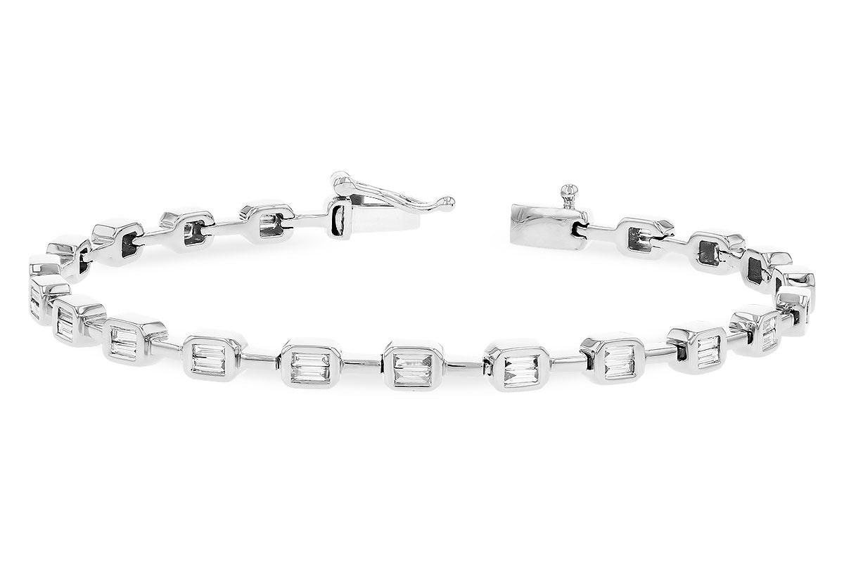 Allison Kaufman Baguette Diamond Bracelet in 14K White Gold, 0.90 ctw