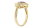 Allison Kaufman Amethyst & Diamond Ring in 14K Yellow Gold, 1.70 ctw, alternate view