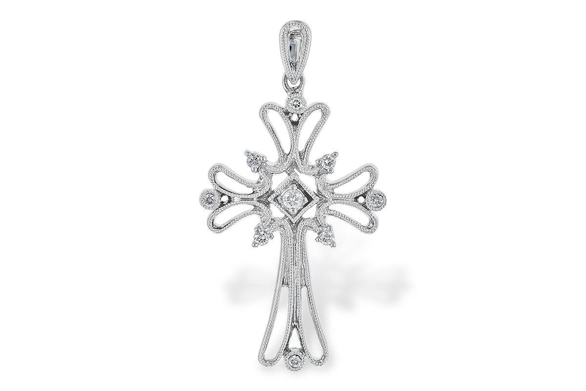 Allison Kaufman Diamond Pendant in 14K White Gold, 0.11 ctw (P6479)