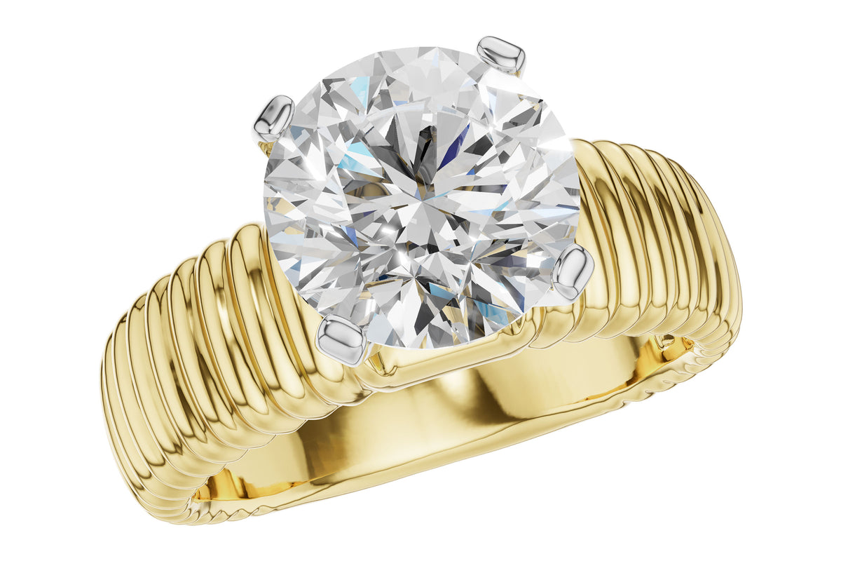 Allison Kaufman Engagement Ring Semi-Mount in 14K Yellow Gold (L7951)