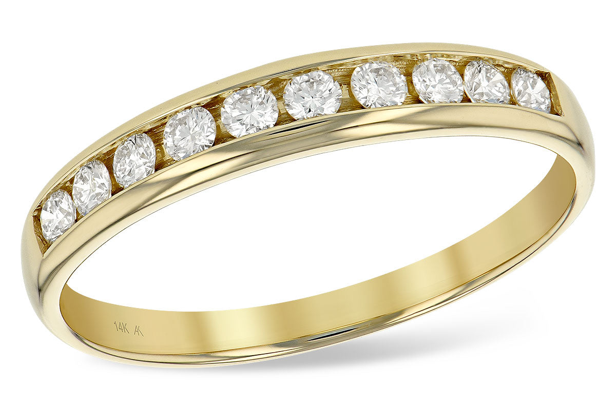 Allison Kaufman Diamond Wedding Band in 14K Yellow Gold, 0.25 ctw (WR111-25)