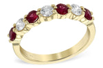 Allison Kaufman Ruby & Diamond Wedding Band in 14K Yellow Gold, 1.00 ctw (WR122-1)