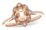 Allison Kaufman Morganite & Diamond Ring in 14K Rose Gold, 0.70 ctw