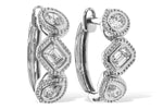 Allison Kaufman Fancy-Cut Diamond Earrings in 14K White Gold, 0.42 ctw (E2374)