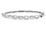 Allison Kaufman Diamond Bangle Bracelet in 14K White Gold, 0.42 ctw (B1233)