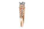 Allison Kaufman Diamond Engagement Ring Semi-Mount in 14K Rose Gold, 0.14 ctw (L7904), alternate view