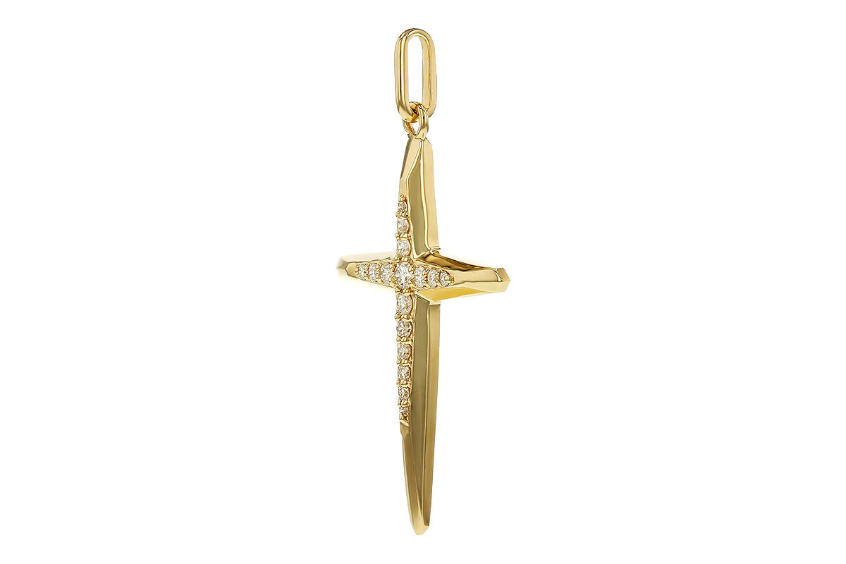 Allison Kaufman Diamond Pendant in 14K Yellow Gold, 0.15 ctw, alternate view