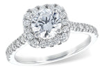 Allison Kaufman Diamond Engagement Ring Semi-Mount in 14K White Gold, 0.46 ctw (L7486)