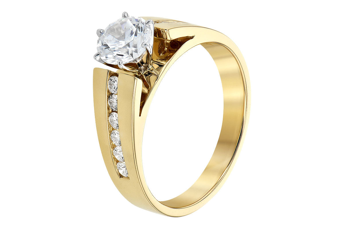 Allison Kaufman Diamond Engagement Ring Semi-Mount in 14K Yellow Gold, 0.27 ctw (L7434), alternate view