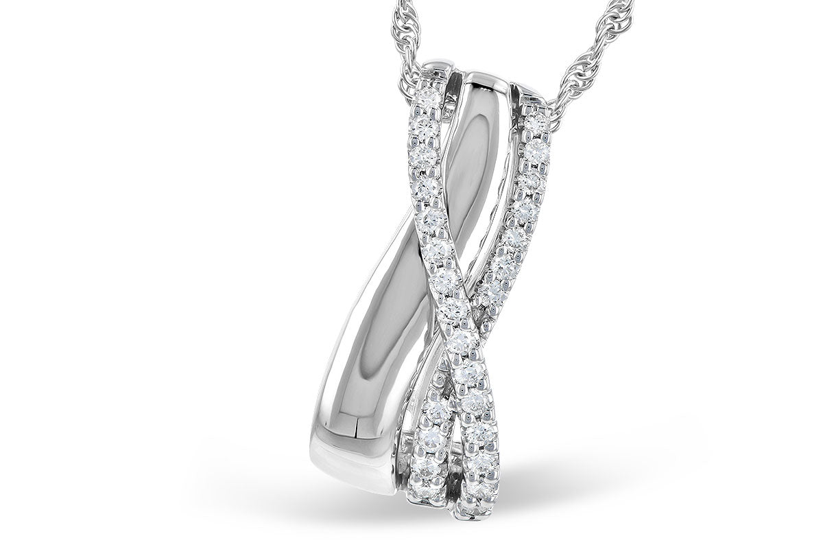 Allison Kaufman Diamond Necklace in 14K White Gold, 0.26 ctw (N8222)
