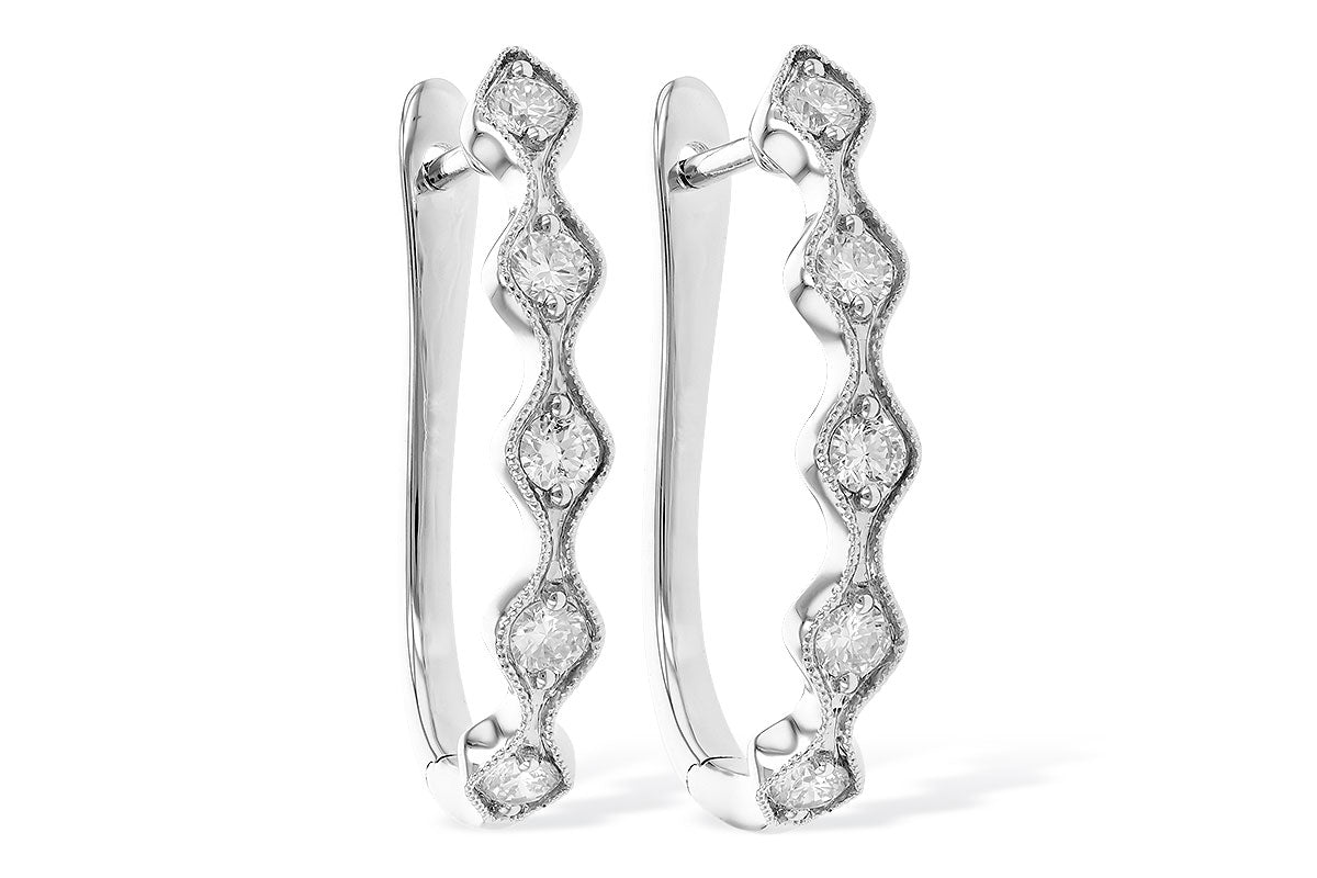 Allison Kaufman Diamond Earrings in 14K White Gold, 0.50 ctw (E2127)