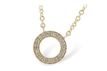 Allison Kaufman Diamond Necklace in 14K Yellow Gold, 0.13 ctw (N7823)