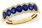 Allison Kaufman Sapphire & Diamond Wedding Band in 14K Yellow Gold, 1.65 ctw