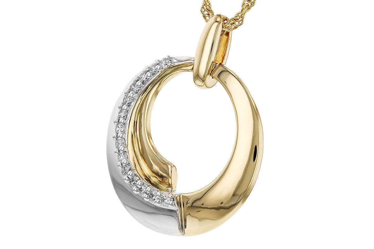 Allison Kaufman Diamond Necklace in 14K Yellow & White Gold, 0.25 ctw (N8490), alternate view