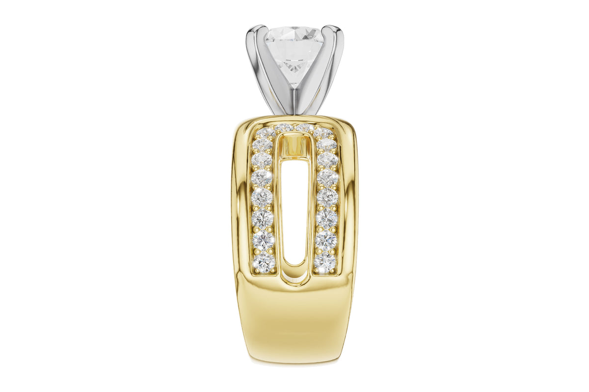 Allison Kaufman Diamond Engagement Ring Semi-Mount in 14K Yellow Gold, 0.50 ctw (L7913), alternate view