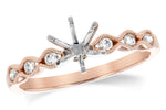 Allison Kaufman Diamond Engagement Ring Semi-Mount in 14K Rose Gold, 0.15 ctw (L7799)