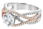 Allison Kaufman Diamond Engagement Ring Semi-Mount in 14K Two-Tone Gold, 0.53 ctw, alternate view