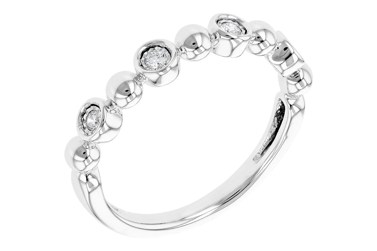 Allison Kaufman Diamond Wedding Band in 14K White Gold, 0.08 ctw (W2402), alternate view