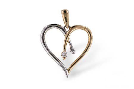 Allison Kaufman Diamond Pendant in 14K Yellow & White Gold, 0.04 ctw