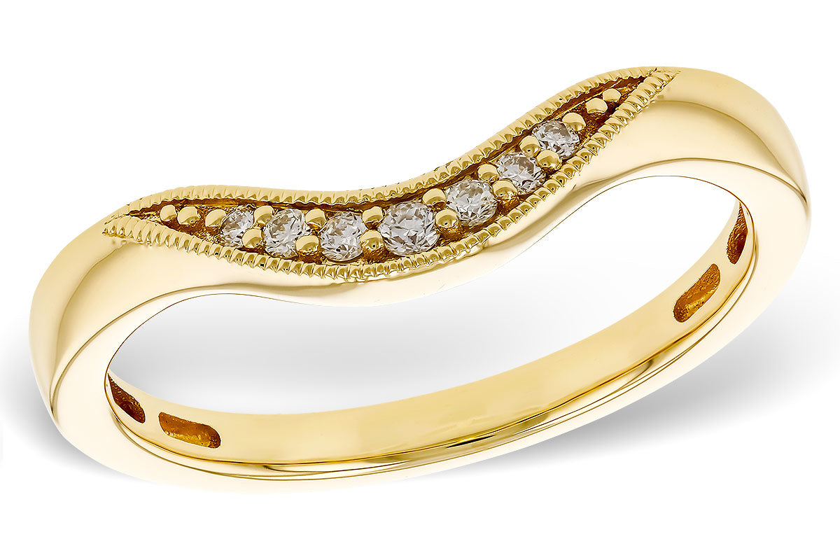 Allison Kaufman Diamond Wedding Band in 14K Yellow Gold, 0.08 ctw (W2659)