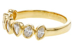 Allison Kaufman Fancy-Cut Diamond Wedding Band in 14K Yellow Gold, 0.62 ctw, alternate view