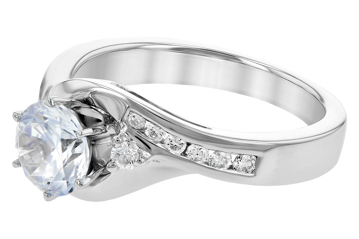Allison Kaufman Diamond Engagement Ring Semi-Mount in 14K White Gold, 0.24 ctw (L7577), alternate view