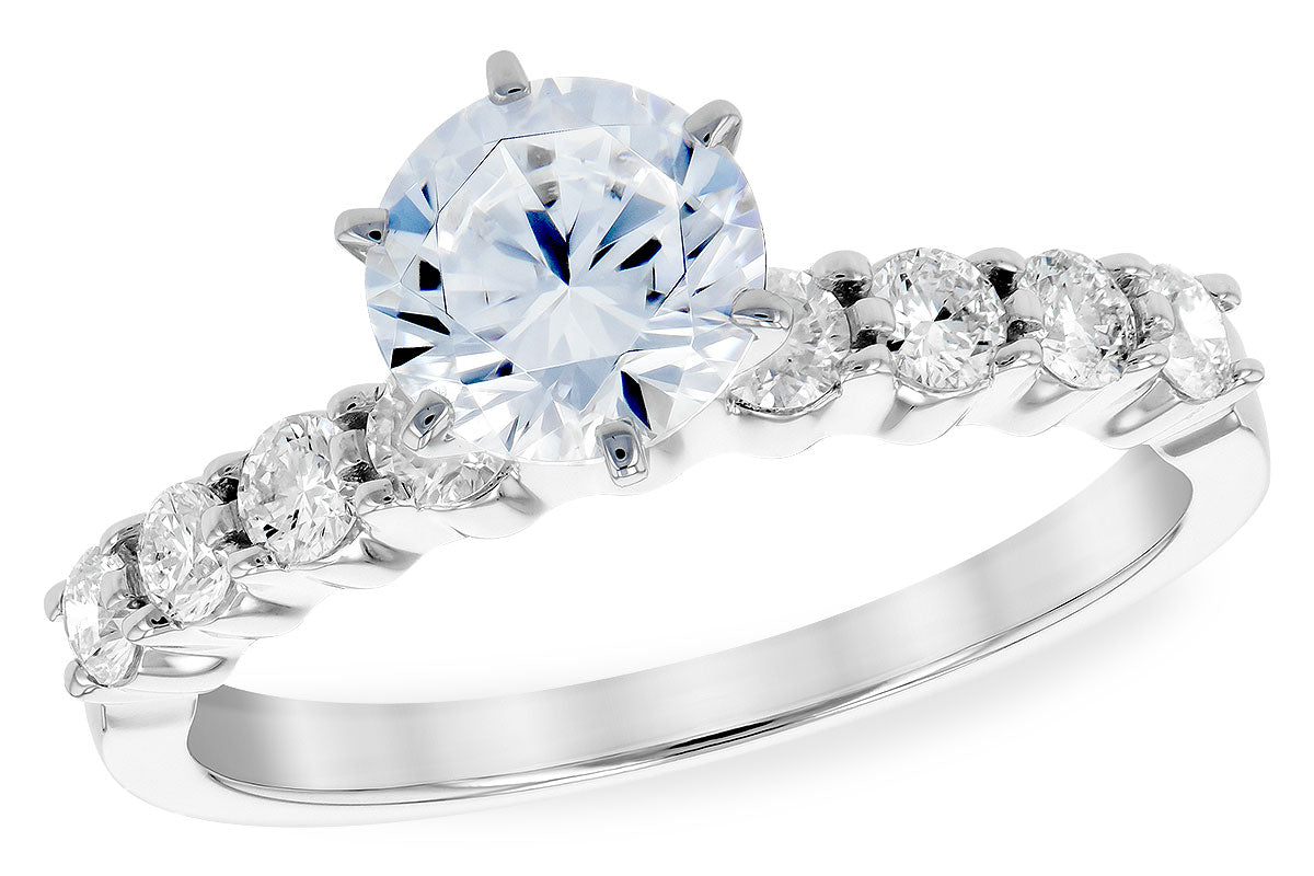 Allison Kaufman Diamond Engagement Ring Semi-Mount in 14K White Gold, 0.44 ctw (LR830-44)
