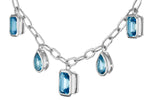 Allison Kaufman Blue Topaz Necklace in 14K White Gold, 4.10 ctw, alternate view
